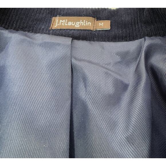 J.Mclaughlin Womens Aubrey Blazer Jacket M Navy Blue Corduroy Preppy Academia - Picture 5 of 14